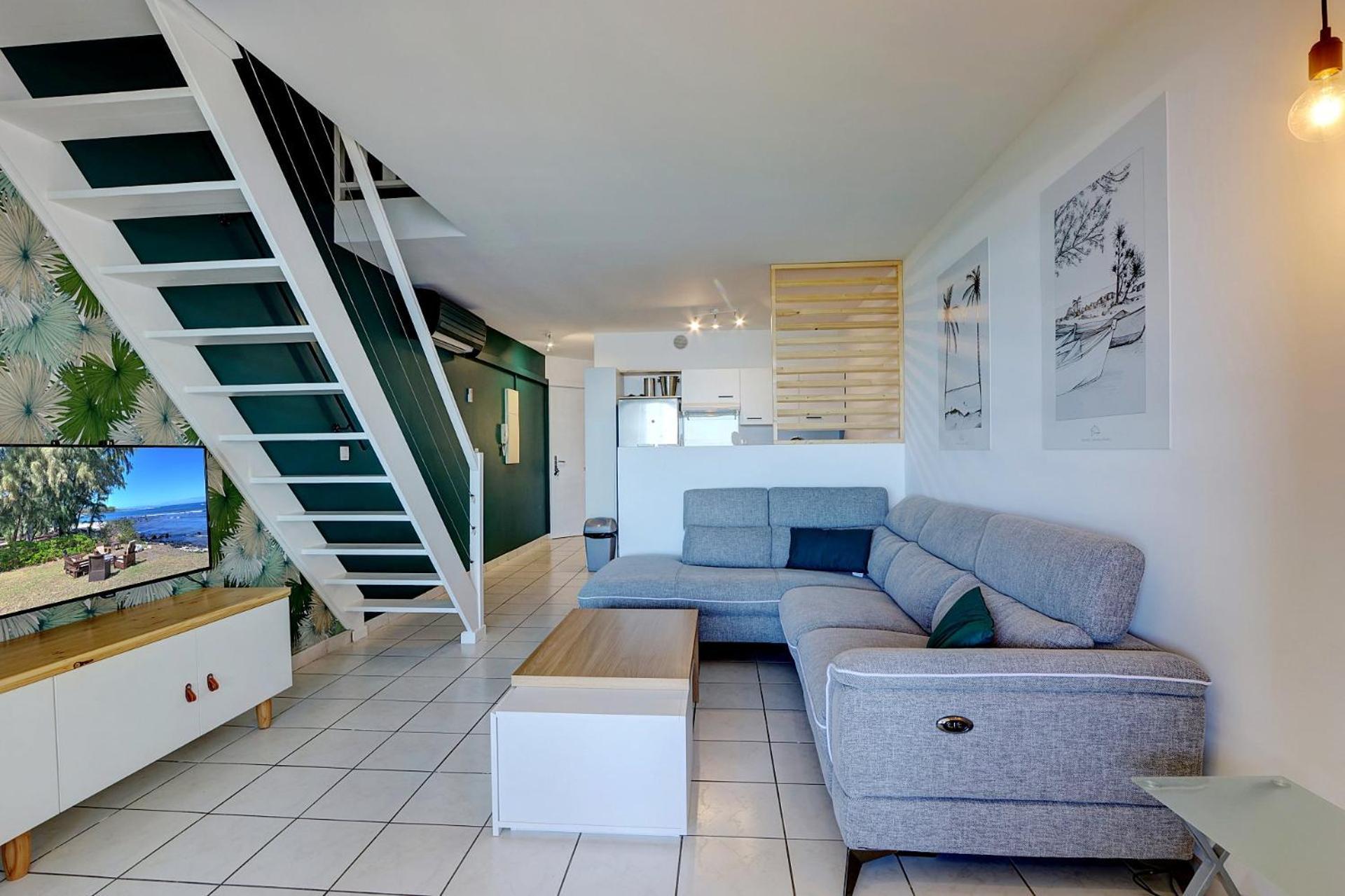 Plein La Vue - T4 Saint Leu 1Ere Ligne Pieds Dans L'Eau Appartement Buitenkant foto