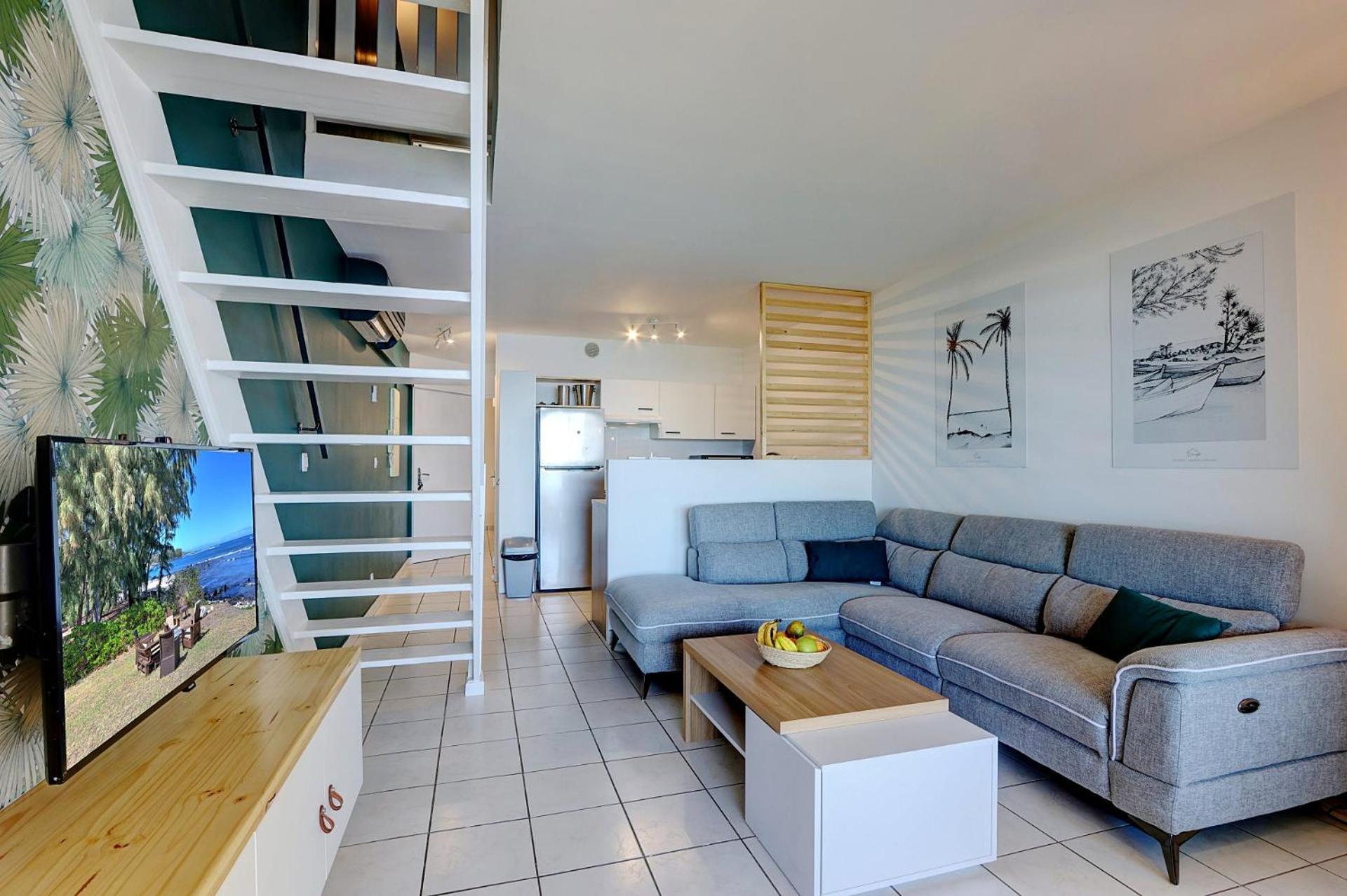 Plein La Vue - T4 Saint Leu 1Ere Ligne Pieds Dans L'Eau Appartement Buitenkant foto